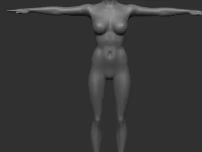 Female base character  Low-poly 3D model