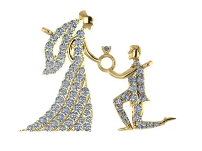 Wedding Married Pendant 3D print model