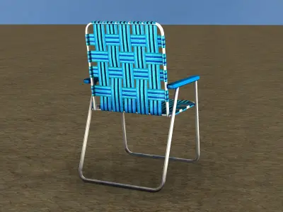 LAWN CHAIR Low-poly 3D model