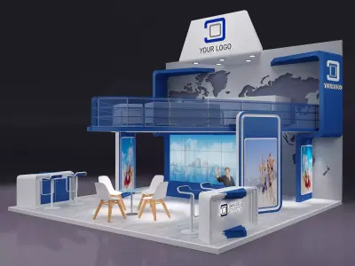 Booth Exhibition Stand a645 3D model