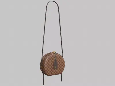 Louis Vuitton Boite Chapeau Souple Bag Damier Ebene Saffron Low-poly 3D model