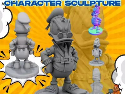 3D Printable Steampunk Donald Duck 3D model
