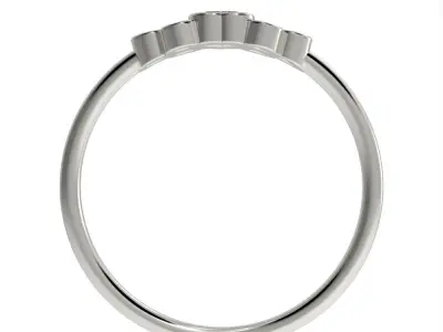  Basel ring with Heart diamond 3D print model