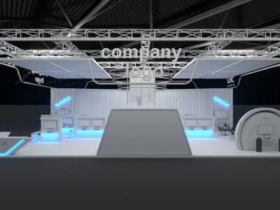 exhibition stand 20x15 model 3D model