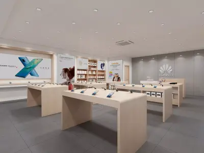 Fashion Tech Store Mobile Phone Shop Low-poly 3D model