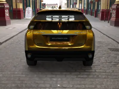 mitsubishi eclipse cross yellew  3D model