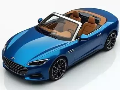 Convertible Sports Car Low-poly 3D model