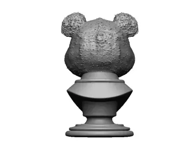 panda head bust 3D print model