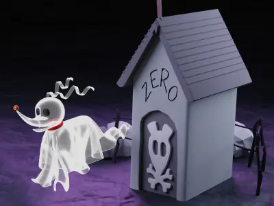 Zero from Nightmare Before Christmas 3D model