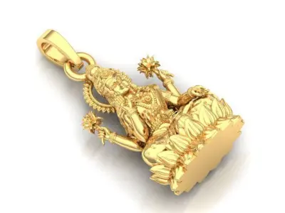 God Laxmi Ji Pendant 3D print model