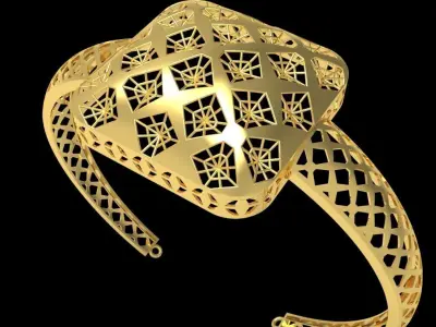 Fusion Gold Wristband RABBW08 3D print model