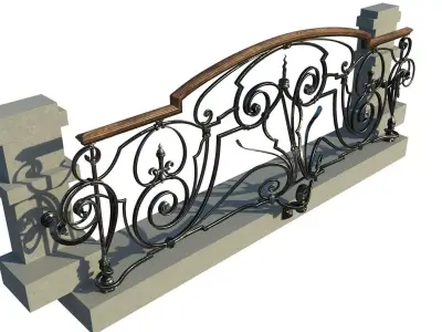 Self Designed Balcony Grate for the Small Country Estate 1 3D model