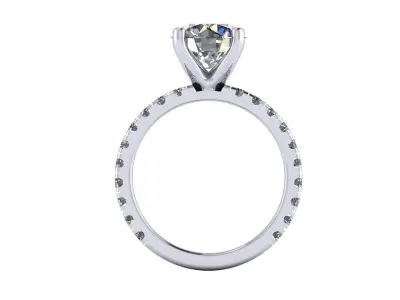 Solitaire Diamond Engagement Ring R2 3D print model purchase