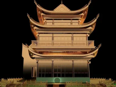 Chinese ancient house 3D model