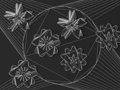 Cartoon Cherry Blossom Flower Sakura Low-poly 3D model