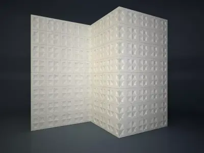 04 ARABIC PATTERN WALL Low-poly 3D model