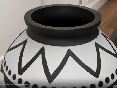 KARIBU DECORATIVE VASE - 4k Textures 3D model