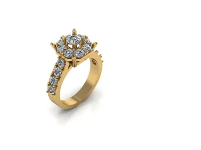 Ladies womans womens diamond ruby emerald Rings 3D print model 3D print model