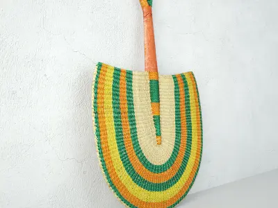 African Handwoven Fan 1 3D model