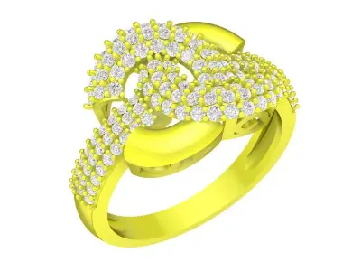Luxury Diamond Women Ring 3D Model 5758A 3D print model