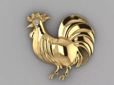 Chicken Pendant 3D print model