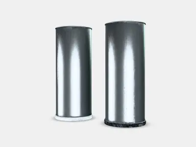 PLATS Saltpepper shaker set of 2 Low-poly 3D model