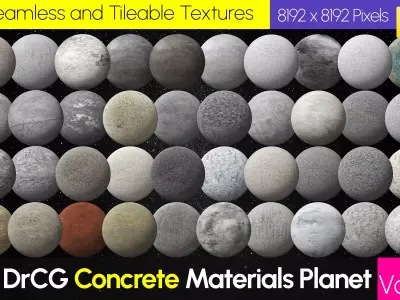 40 PBR Concrete Material 8K  Concrete Planet Vol 02 Texture