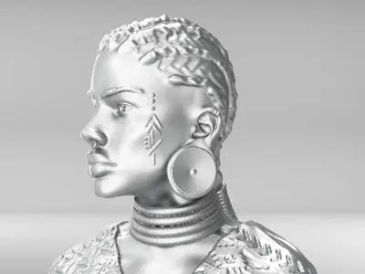 African Woman  3D print model