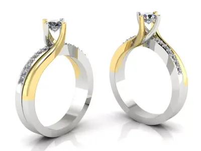 Gold ring  3D print model get