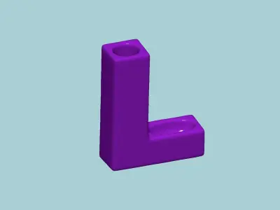 Vase L - Alphabet Vases Collection Letters - STL Printable 3D print model