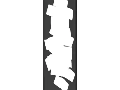 Delma Wall Mirror with Graffiti Design 3D model