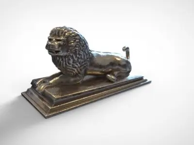 Lion statue 3D model