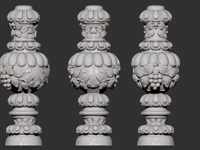 Classic Ornamental Pillar 3D model