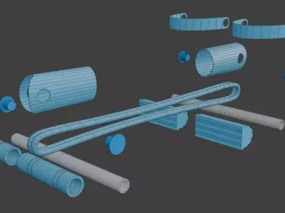 rubber band exercise to lose belly fat 3D model