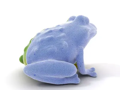 Green Frog Figurine model pack Low-poly 3D model