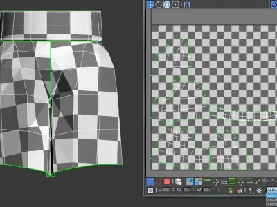 SPORT---BOXE---Short skirt 3D model