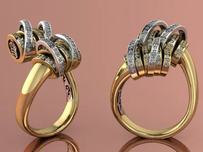 Luxury Ring Gold 3D print model purchase