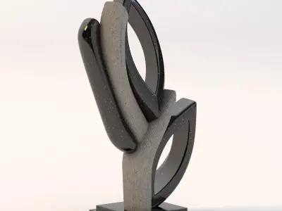 Dot Art Abstract Sculpture 3D model