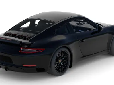 Porsche 911 Carrera S 2015 Rigged with interior Low-poly 3D model