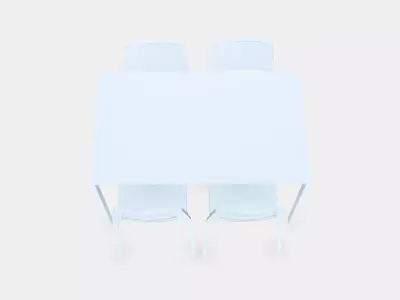 MELLTORP - TEODORES Table and 4 chairs Low-poly 3D model