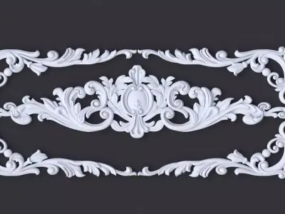 Central decor ornament for furniture 3D model 951