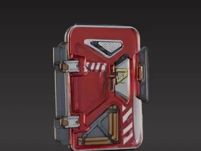 futuristic sci-fi door  3D print model