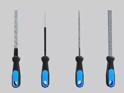 Flat File - Hand File Low-poly 3D model