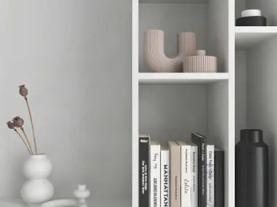 TV wall set 26 3D model