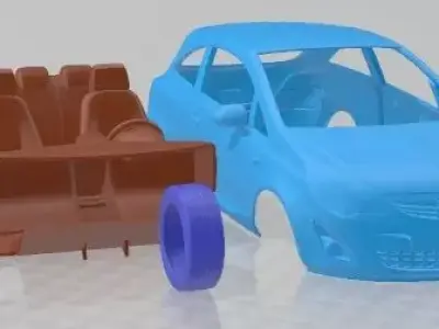 Opel Corsa 3 Door 2012 Printable Car  3D print model