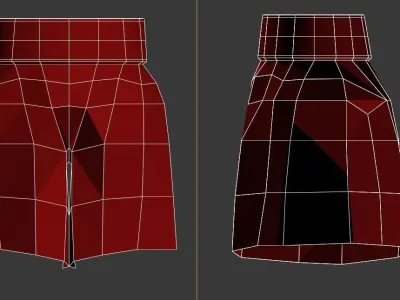 SPORT---BOXE---Short skirt 3D model