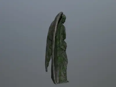 Angel Statue 03 Low-poly 3D model
