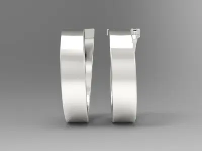 Bands ring wave model Free 3D model