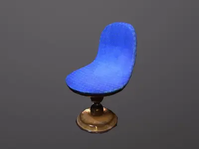 Bar Chair Low-poly 3D model
