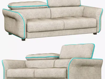 Hasta Sacramento sofa 3D model